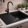 Ruvetti Axel 140 zlewozmywak granitowy 68x49,5 cm czarny 3001AX_BC140_W zdj.7