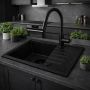Ruvetti Axel 120 zlewozmywak granitowy 65x50 cm full black 3001AX_FB120_W zdj.6