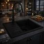 Ruvetti Axel 120 zlewozmywak granitowy 65x50 cm full black 3001AX_FB120_W zdj.7