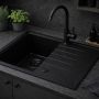 Ruvetti Axel 140 zlewozmywak granitowy 68x49,5 cm full black 3001AX_FB140_W zdj.7