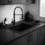 Ruvetti Ditto 60 zlewozmywak granitowy 56x51 cm czarny 3001D_FB60_W zdj.6