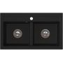 Ruvetti Doblo zlewozmywak granitowy 75,6x44,7 cm czarny 3001DO_BC_W zdj.4