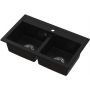 Ruvetti Doblo zlewozmywak granitowy 75,6x44,7 cm czarny 3001DO_BC_W zdj.1