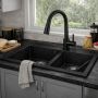 Ruvetti Doblo zlewozmywak granitowy 75,6x44,7 cm czarny 3001DO_BC_W zdj.6