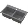Ruvetti Doblo zlewozmywak granitowy 75,6x44,7 cm szary 3001DO_GR_W zdj.1