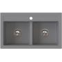 Ruvetti Doblo zlewozmywak granitowy 75,6x44,7 cm szary 3001DO_GR_W zdj.4