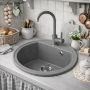 Ruvetti Ditto Ring zlewozmywak granitowy 51x51 cm szary 3001DR_GR_W zdj.5