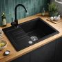Ruvetti Pino 120 zlewozmywak granitowy 60x44 cm czarny 3001PI_BC120_W zdj.6