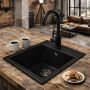 Ruvetti Pino 40 zlewozmywak granitowy 50x40 cm czarny 3001PI_BC40_W zdj.6