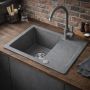 Ruvetti Pino 120 zlewozmywak granitowy 60x44 cm szary 3001PI_GR120_W zdj.6