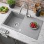 Ruvetti Pino 160 zlewozmywak granitowy 77x44 cm szary 3001PI_GR160_W zdj.6