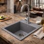 Ruvetti Pino 40 zlewozmywak granitowy 50x40 cm szary 3001PI_GR40_W zdj.6