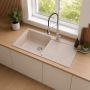 Ruvetti Pineko 160 Long zlewozmywak granitowy 100x50 cm beżowy 3001PN_BE160L-W zdj.5