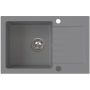 Ruvetti Pineko zlewozmywak granitowy 68x44,2 cm szary 3001PN_GR140_W zdj.5