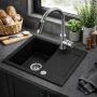 Ruvetti Signum 120 zlewozmywak granitowy 59x50 cm czarny 3001S_BC120_W zdj.6