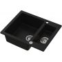 Ruvetti Signum zlewozmywak granitowy 60,5x49,5 cm czarny 3001S_BC1520_W zdj.1