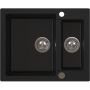 Ruvetti Signum zlewozmywak granitowy 60,5x49,5 cm czarny 3001S_BC1520_W zdj.4