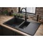 Ruvetti Signum zlewozmywak granitowy 79x49,5 cm czarny 3001S_BC1560_W zdj.6