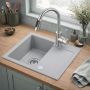 Ruvetti Signum 120 zlewozmywak granitowy 59x50 cm szary 3001S_GR120_W zdj.6