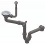 Ruvetti odpływ zlewozmywakowy 3,5'' z syfonem save space stal 6003BS zdj.1