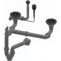 Ruvetti odpływ zlewozmywakowy 3,5'' z syfonem Save Space full black 6007A-MB zdj.1