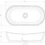 Ruvetti Arina umywalka 60x30 cm owalna nablatowa biała DOL_ARI6030 zdj.2