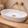 Ruvetti Ariela XL umywalka 60x34 cm owalna nablatowa biała DOL_ARXL6034 zdj.6