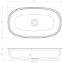 Ruvetti Ariela XL umywalka 60x34 cm owalna nablatowa biała DOL_ARXL6034 zdj.2