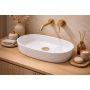 Ruvetti Ariela XL umywalka 60x34 cm owalna nablatowa biała DOL_ARXL6034 zdj.4