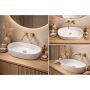 Ruvetti Ariela XL umywalka 60x34 cm owalna nablatowa biała DOL_ARXL6034 zdj.5