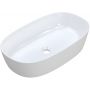 Ruvetti Ariela XL umywalka 60x34 cm owalna nablatowa biała DOL_ARXL6034 zdj.1