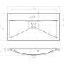 Ruvetti Idalia umywalka 80x42 cm prostokątna wpuszczana biała DOL_ID8042 zdj.2