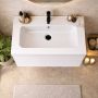 Ruvetti Ivana umywalka 80x45 cm prostokątna wpuszczana biała DOL_IVA80 zdj.6