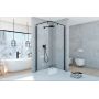 Sea-Horse Creative kabina prysznicowa walk-in 140x100 cm prostokątna czarny mat/szkło przezroczyste BKP257T10/14K zdj.1