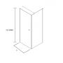 Sea-Horse Fresh Line kabina prysznicowa 90x90 cm kwadratowa chrom połysk/szkło przezroczyste BKP259TL+ zdj.2