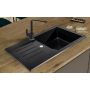 Sink Quality Natalie Brocade zlewozmywak granitowy 77x45 cm czarny metalik NAT.1.B.1KDO.X zdj.16