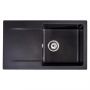 Sink Quality Ferrum Brocade zlewozmywak granitowy 77x45 cm czarny metalik FER.B.1KDO.X zdj.1