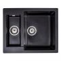 Sink Quality Ferrum Brocade zlewozmywak granitowy 60,5x49 cm czarny metalik FER.B.5KBO.X zdj.1