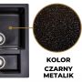 Sink Quality Ferrum Brocade zlewozmywak granitowy 60,5x49 cm czarny metalik FER.B.5KBO.X zdj.8