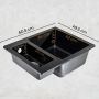 Sink Quality Ferrum Brocade zlewozmywak granitowy 60,5x49 cm czarny metalik FER.B.5KBO.X zdj.9
