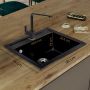 Sink Quality Ferrum Black zlewozmywak granitowy 56x51 cm czarny FER.C.1K60.X zdj.6
