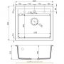 Sink Quality Ferrum Black zlewozmywak granitowy 56x51 cm czarny FER.C.1K60.X zdj.5