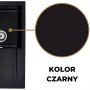 Sink Quality Ferrum Black zlewozmywak granitowy 77x45 cm czarny FER.C.1KDO.X zdj.7