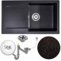 Sink Quality Magnesia Brocade zlewozmywak granitowy 76,5x44,8 cm czarny metalik MAG.B.1KDO.X zdj.10