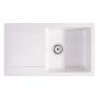 Sink Quality Magnesia White zlewozmywak granitowy 76,5x44,8 cm biały MAG.W.1KDO.X zdj.1