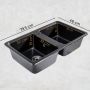 Sink Quality Sapphire Brocade zlewozmywak granitowy 79,5x46 cm czarny metalik SAP.B.2KBO.X zdj.11