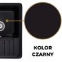 Sink Quality Sapphire Black zlewozmywak granitowy 56,5x46 cm czarny SAP.C.1KKO.X zdj.10