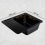 Sink Quality Sapphire Black zlewozmywak granitowy 56,5x46 cm czarny SAP.C.1KKO.X zdj.8