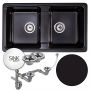 Sink Quality Sapphire Black zlewozmywak granitowy 79,5x46 cm czarny SAP.C.2KBO.X zdj.10