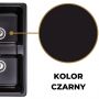 Sink Quality Sapphire Black zlewozmywak granitowy 79,5x46 cm czarny SAP.C.2KBO.X zdj.11